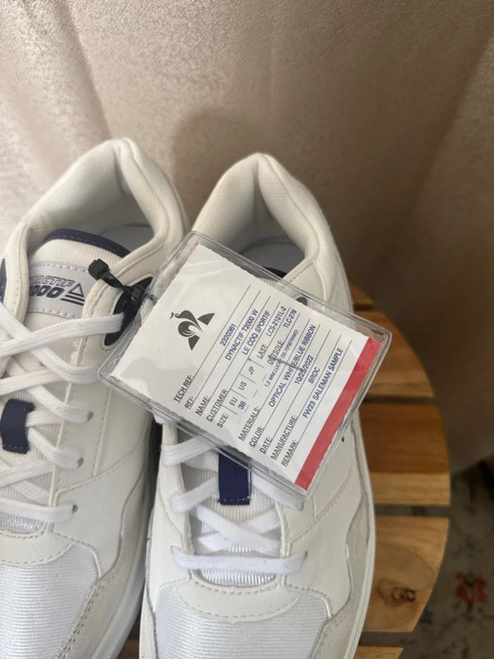 Baskets Le Coq Sportif Dynactif T2000 W blanches – Taille 38 neuves - photo numéro 2