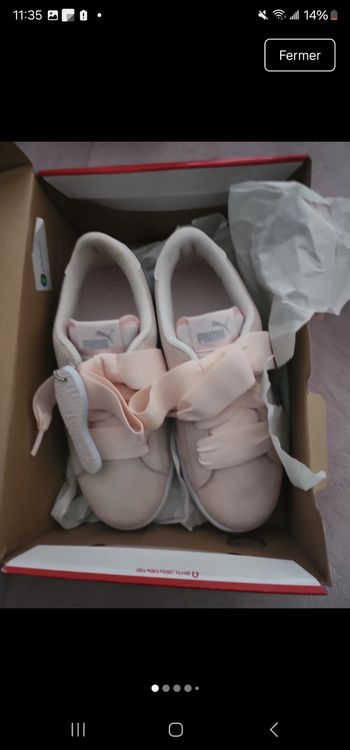 Basket fille rose puma 