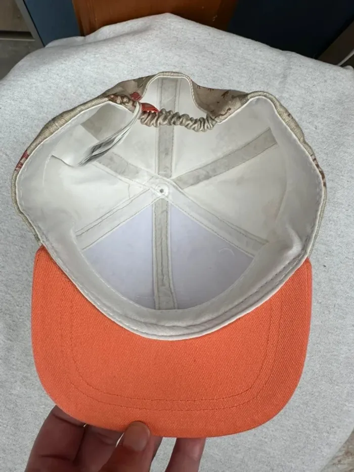 Casquette tape à l’œil orange et marron 9-18 mois - photo numéro 4