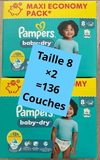 Couches pampers taille 8