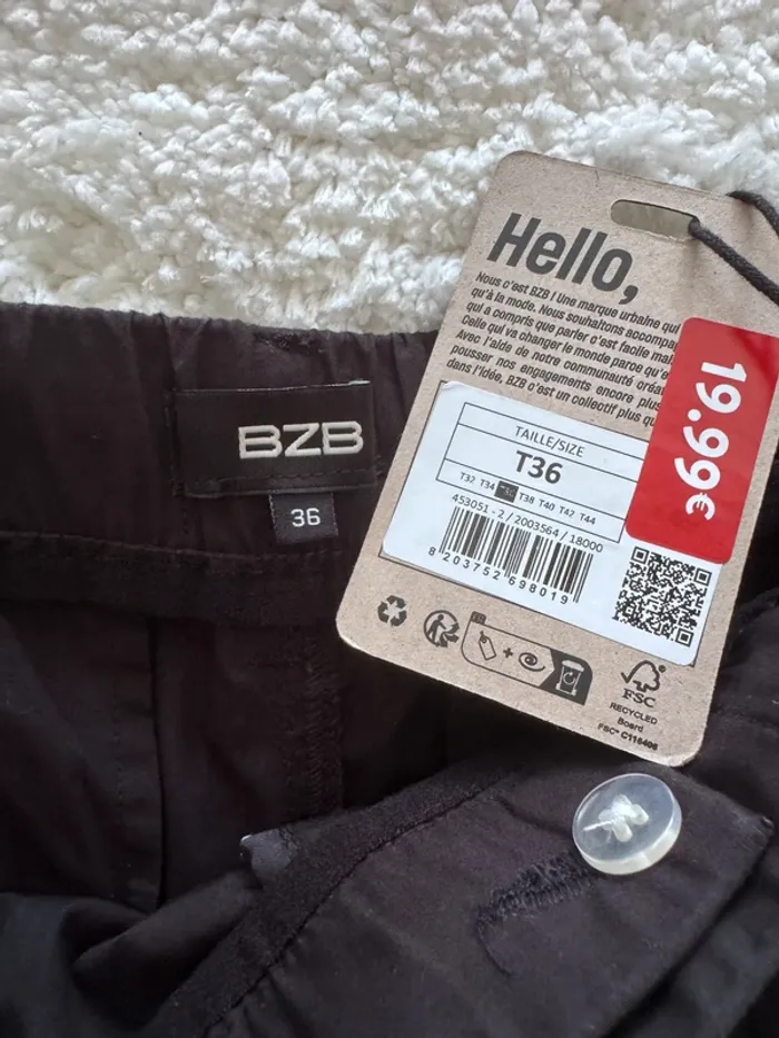 Pantalon Parachute BZB - Noir - Coupe Large - Taille 36 / S - Neuf - Valeur 20€ - photo numéro 6
