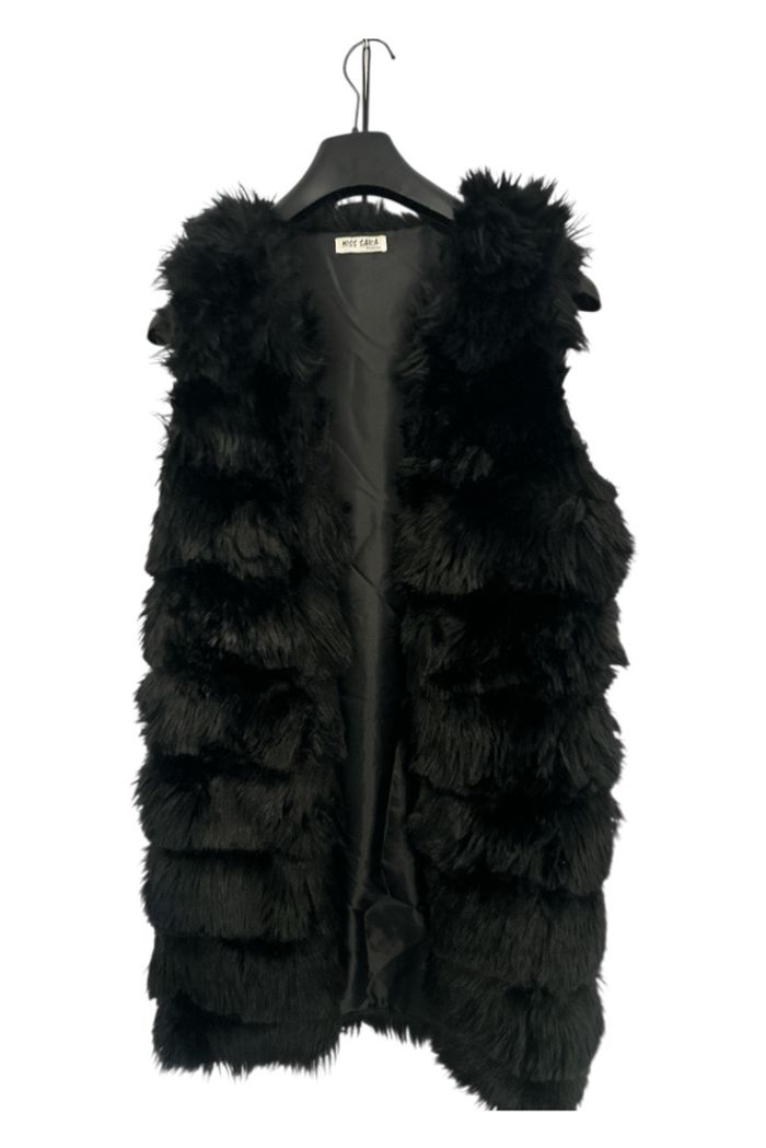 Veste longue sans manche