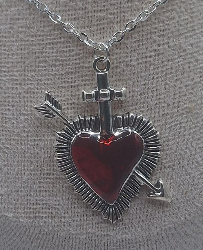 Collier coeur planté - photo numéro 2