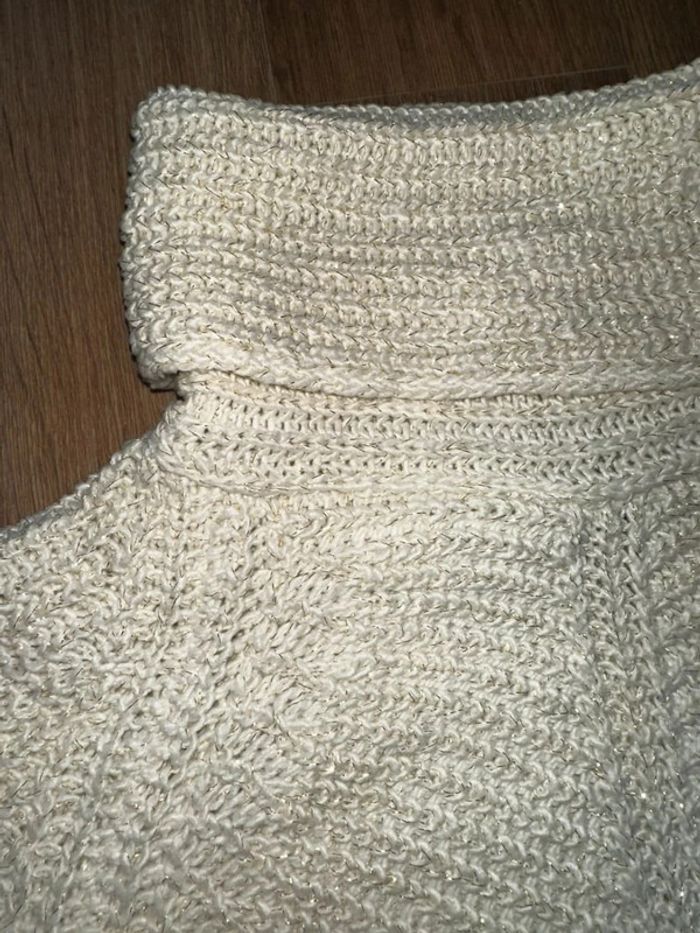 Joli pull beige et filament doré beckaro - photo numéro 2