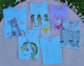 Lot 6 t shirt manches courtes 6 ans