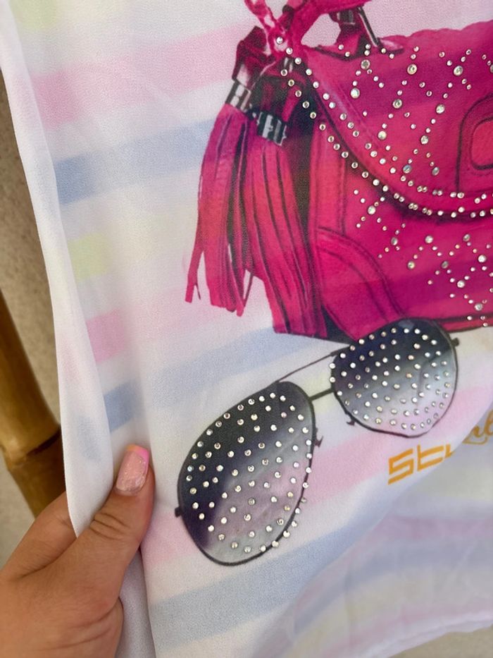 petit t shirt coloré sac à main transparent - photo numéro 4