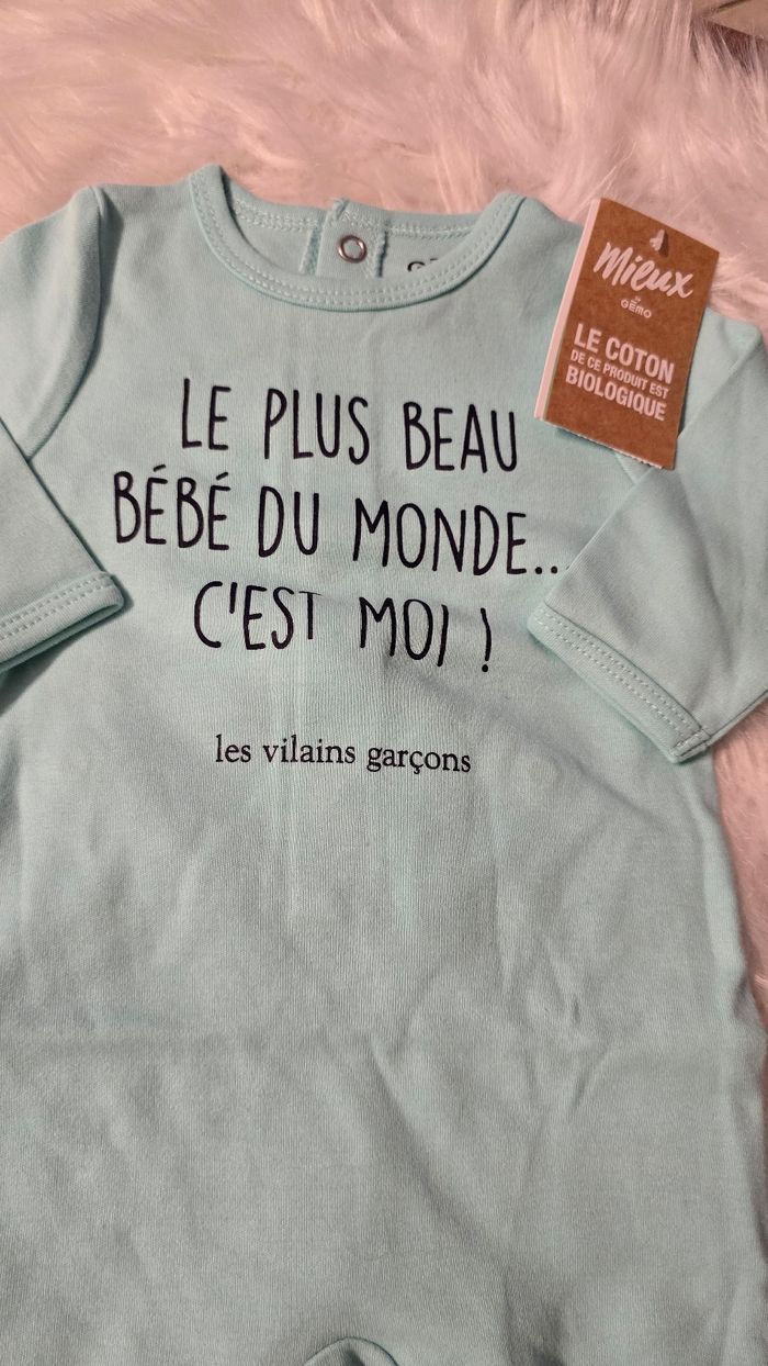 Neufs (non portés) 🏷💙😍 lot trois pyjamas coton 3mois Garçon 💙 - photo numéro 3