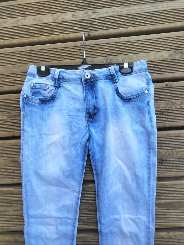 Jean clair taille basse femme – Taille 40 – Bon état –  G-smack - photo numéro 3