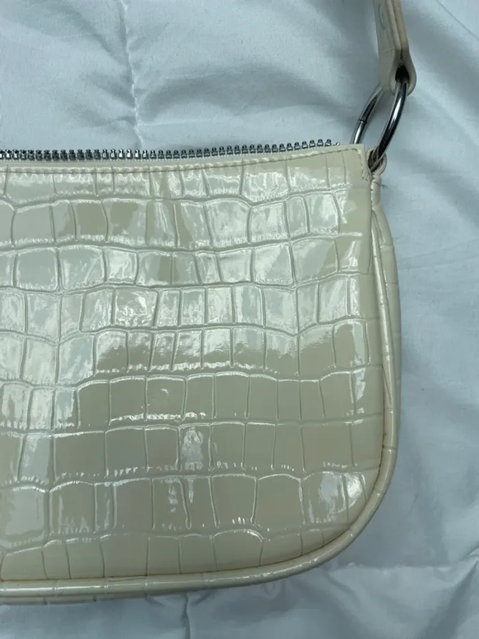 Sac épaule blanc/créme - photo numéro 2