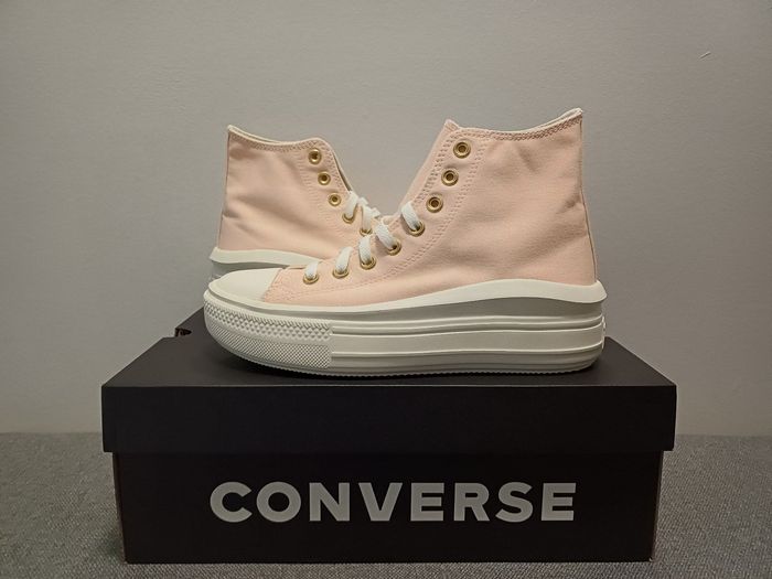 Basket converse neuve toile montante compensée pointure 40 rose - photo numéro 2