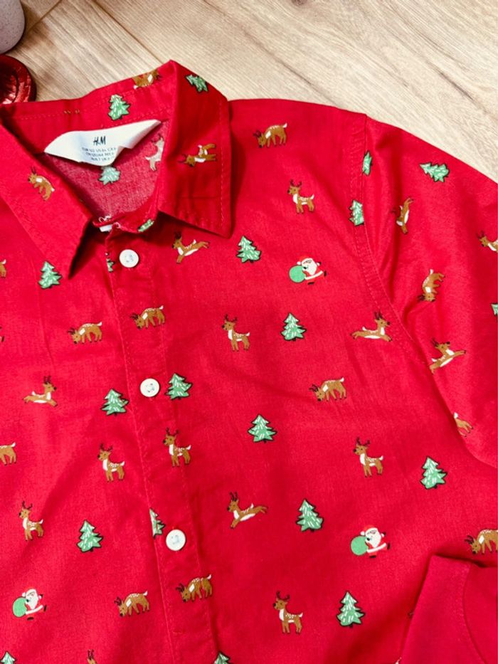 Taille 6 ans teeshirt et chemise Noël garçon H&M rouge * Rudolf cerf * 🎄 - photo numéro 3
