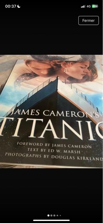 Livre en anglais sur le film Titanic de James Cameron 