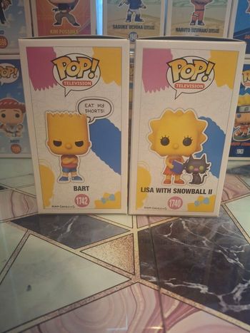 Lot 2 funko pop bart et lisa simpsons 1742 et 1740