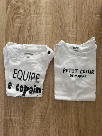 Lot de 2 tee-shirts - Taille 36 mois