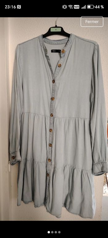 Robe/Tunique fluide bleu clair – Taille M – TEX