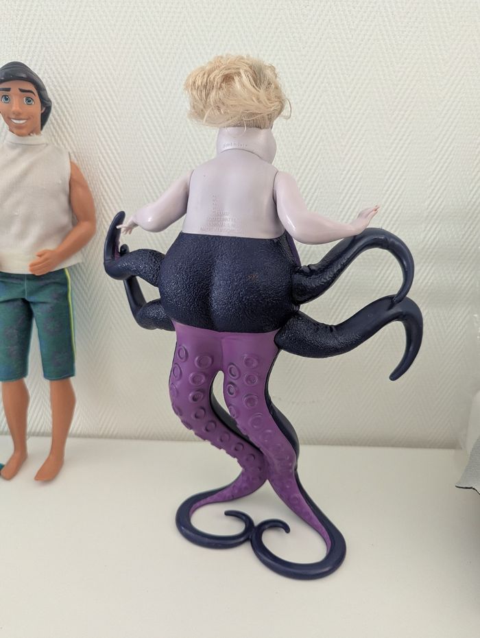 Lot poupées Disney la petite sirène Ariel, Eric vintage et Ursula - photo numéro 4