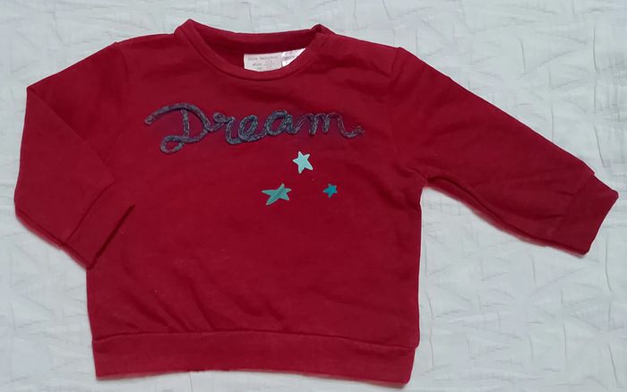 Zara pull sweat bordeau dream etoiles