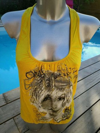 Débardeur jaune Taille unique