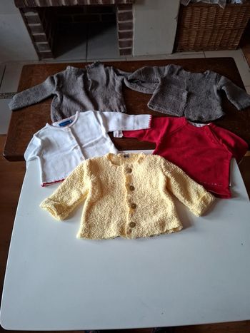 Lot gilets fille 12 mois