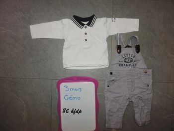 ensemble gémo taille 3 mois