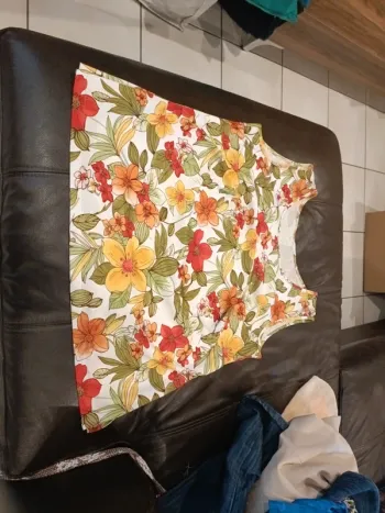 Débardeur grande taille fleurs L