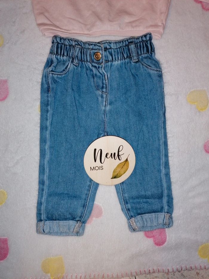 Ensemble pull et jeans 9 mois - photo numéro 3