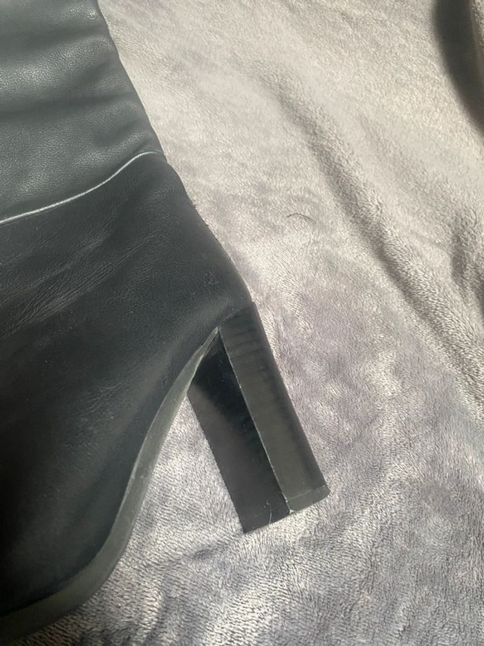 Cuissarde noir cuir véritable Zara woman - photo numéro 6