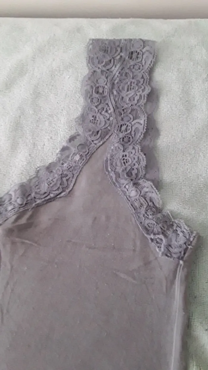 Top gris en coton - photo numéro 3