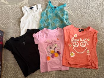 Lot t-shirt MC fille 5 ans 