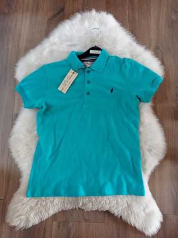 Neuf gentleman farmer polo garçon bleu turquoise 12 ans