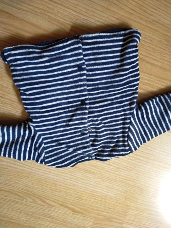 Pull marinière polaire matelassé 3 mois - photo numéro 3