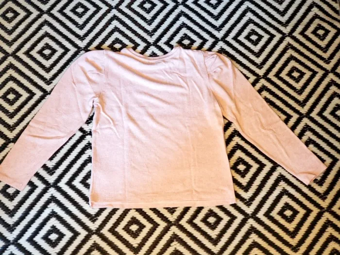 Pull rose pâle avec perles Parfait État 10 ans - photo numéro 3