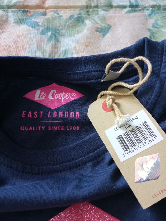 Tee-shirt marine Lee Cooper 10 ans - photo numéro 4