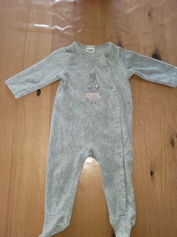 Pyjama souris danseuse tao 1 pièce ouverture devant 6 mois