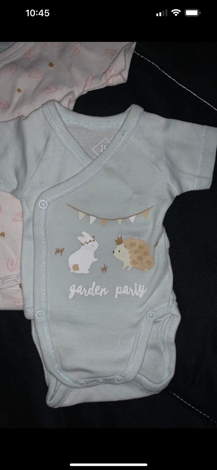 Lot de 3 bodies manche courte taille Naissance - photo numéro 2