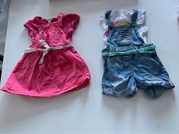 Lot salopettes robe/short filles 36 mois