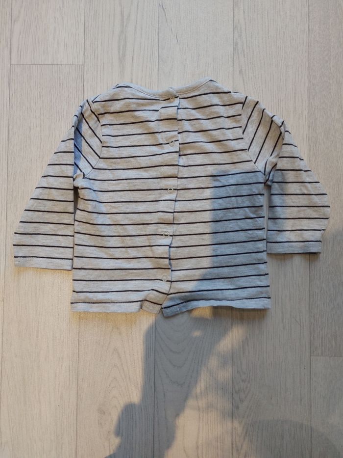 Lot 3 t-shirts manches longues 12m - photo numéro 3