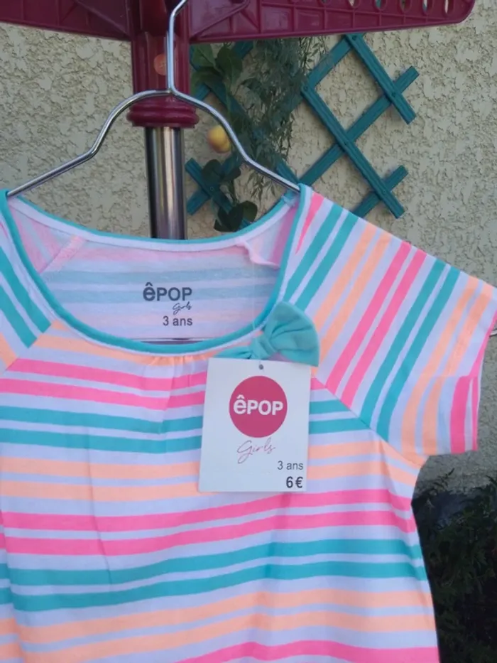 robe été taille 3 ans epop girl 100% coton neuve - photo numéro 3