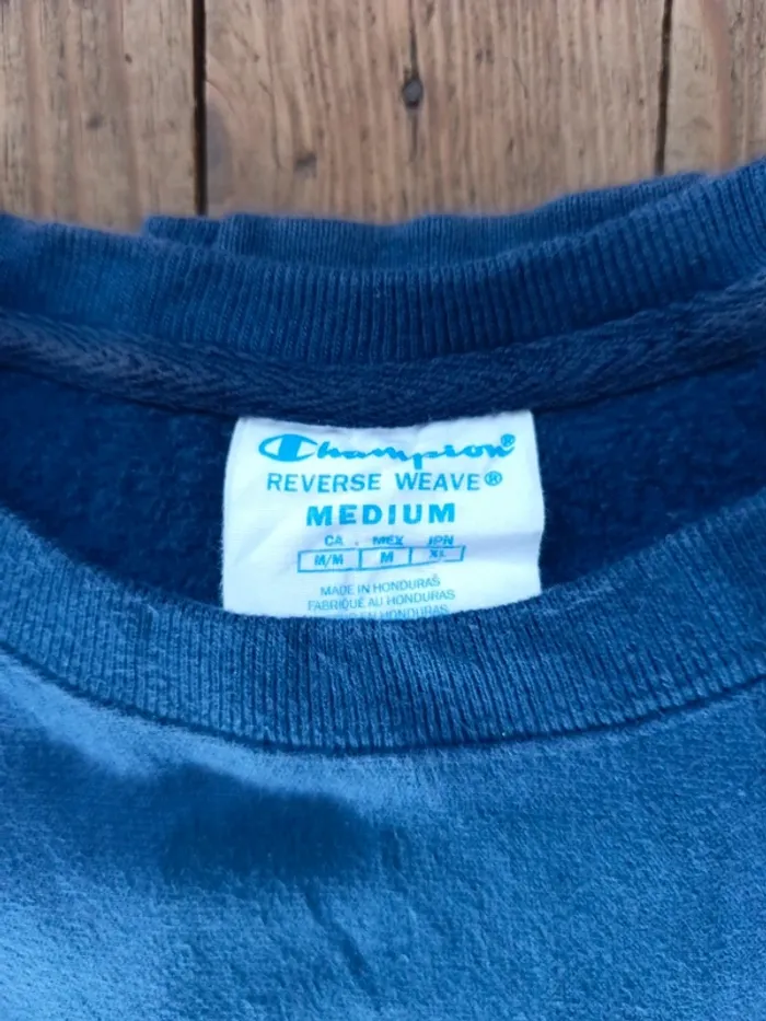 Sweat Vintage champion bleu M - photo numéro 3