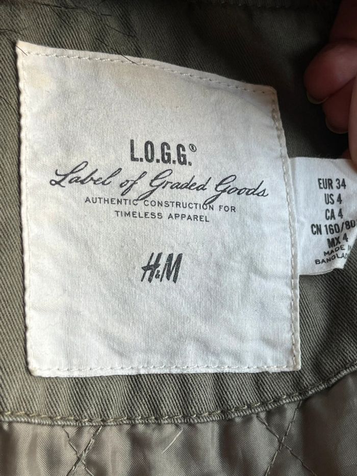 Veste parka kaki fausse fourrure H&M XS - photo numéro 6