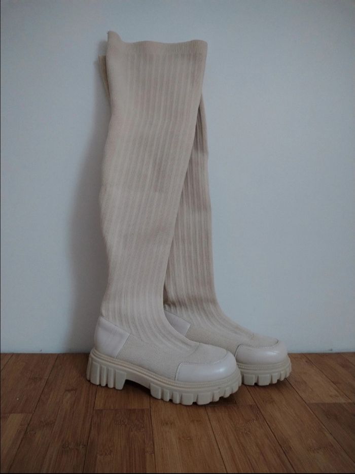 Cuissardes beige taille 39