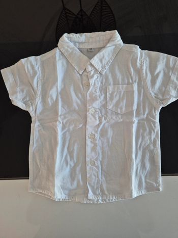 Chemise blanche 12 mois