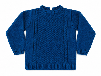 Pull 100% pur laine 4 ans . Tricoté a la main. Garçon / fille / mixte