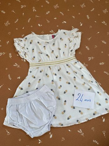 Robe + bloomer 23 mois - Ananas