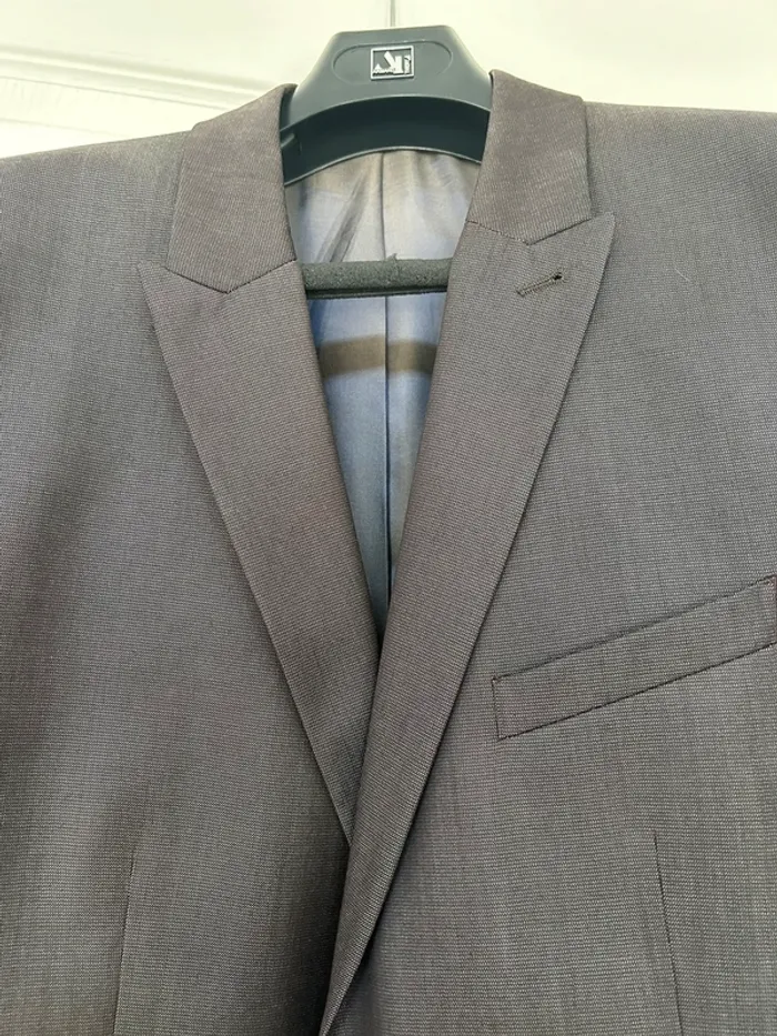 Veste de costume marron foncé Armand Thiery taille 54 - photo numéro 3