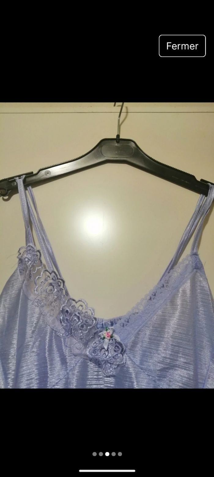 Nuisette vintage satinée Lila. Taille M - photo numéro 3