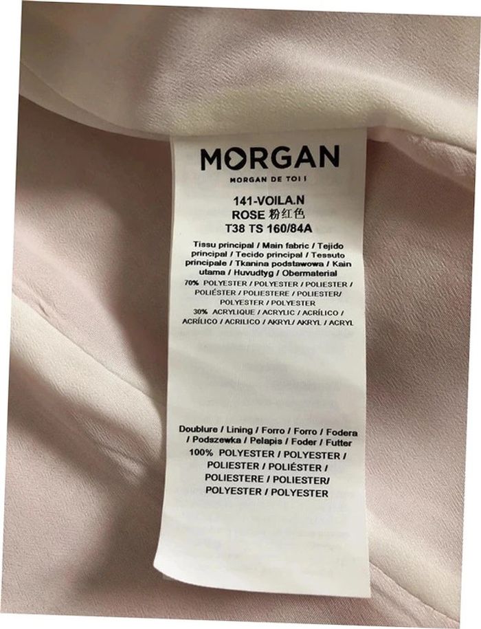 Veste de tailleur rose et blanche neuve Morgan taille 38 (valeur 79€) - photo numéro 16