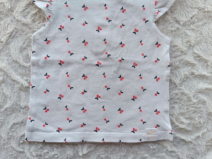 Tee shirt chemise manches courtes Fille 3 mois cerise Kiabi - photo numéro 4