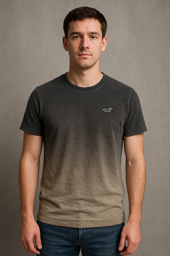 T-shirt Hollister dégradé noir beige · taille S