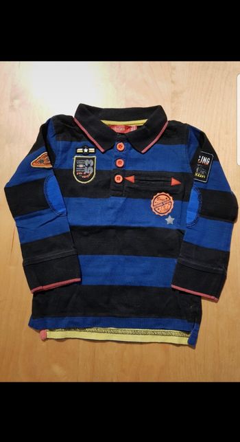 Polo manches longues enfant garçon 24 mois